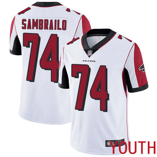 Atlanta Falcons Limited White Youth Ty Sambrailo Road Jersey NFL Football 74 Vapor Untouchable